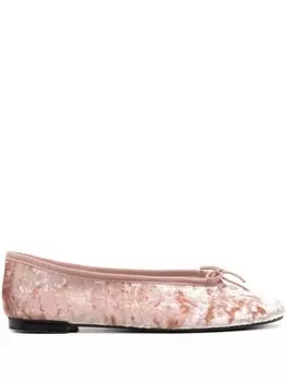 Бархатные балетки Repetto, розовый