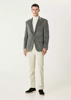 Бархатные брюки Canali, бежевый