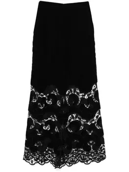 Бархатные брюки Elie Saab, черный