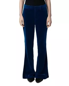 Бархатные брюки Zadig & Voltaire Prevy, синий