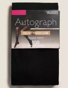 Бархатные колготки Touch Luxe плотностью 100 ден Autograph, черный