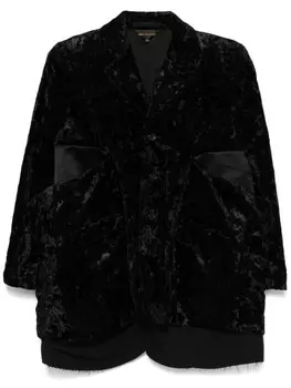 Бархатный блейзер Comme Des Garons, черный