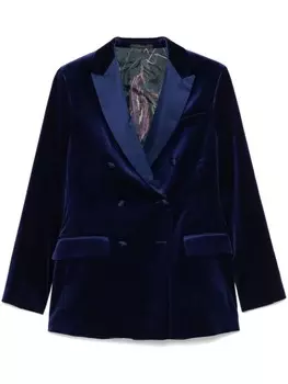 Бархатный блейзер Paul Smith, синий