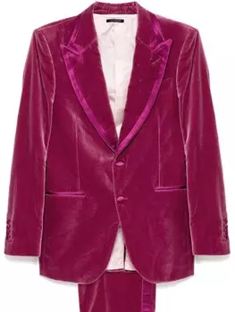 Бархатный костюм TOM FORD, красный