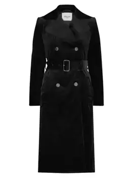 Бархатный тренч Bogart Callas Milano, черный