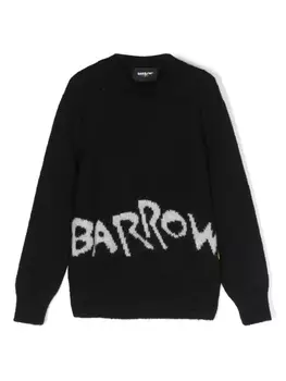 Barrow джемпер вязки интарсия с логотипом, черный