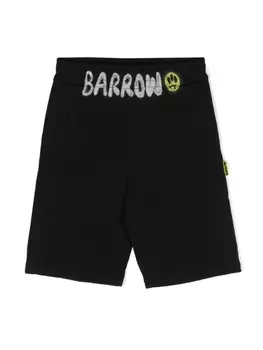 Barrow шорты с эффектом потертости и логотипом, черный