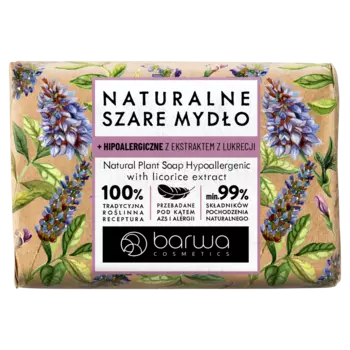 Barwa Cosmetics натуральное мыло твердое серое с экстрактом лакрицы, 90 г