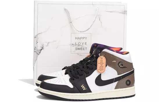 Баскетбольные кроссовки Air 1 Vintage для мужчин, средний верх, коричневый Jordan