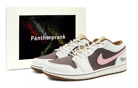 Баскетбольные кроссовки Air 1 Vintage Men Low-Top розовый/коричневый/белый Jordan