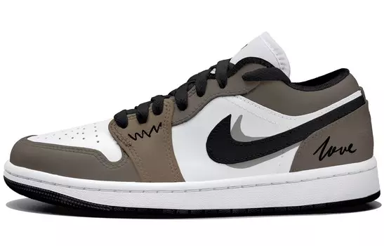 Баскетбольные кроссовки Air 1 Vintage Men Low-Top Black/White/Brown Jordan