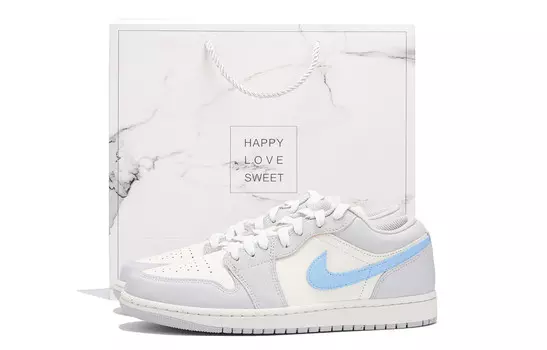Баскетбольные кроссовки Air 1 Vintage Unisex Low-Go серо-белый Jordan