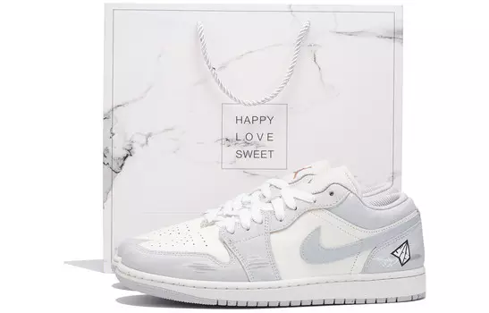 Баскетбольные кроссовки Air 1 Vintage Unisex Low-Go серо-белый Jordan