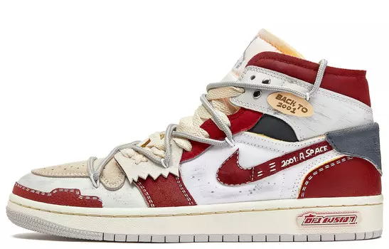 Баскетбольные кроссовки Air 1 Vintage женские, среднего размера, красный/белый Jordan