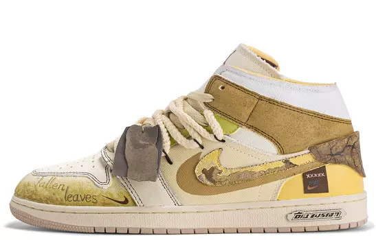 Баскетбольные кроссовки Air 1 Vintage женские, среднего размера, желтый Jordan