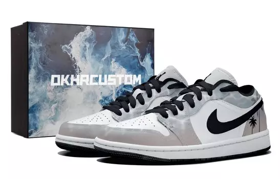 Баскетбольные кроссовки Air 1 Vintage женские с низким верхом, черный/белый Jordan