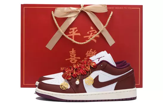 Баскетбольные кроссовки Air 1 Vintage женские с низким верхом True Red Jordan, красный