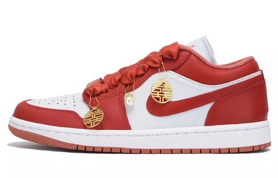 Баскетбольные кроссовки Air 1 Vintage женские с низким верхом, красный/белый Jordan