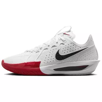 Баскетбольные кроссовки Air Zoom GT Cut 3 унисекс с низким верхом белые/красные Nike