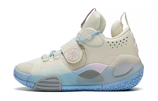 Баскетбольные кроссовки All City 8 Kids GS Mid-top Pearl White/blue/pink Lining Young