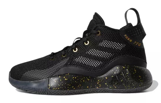 Баскетбольные кроссовки D Rose 773 для детей GS Mid-top черные/желтые Adidas