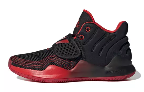 Баскетбольные кроссовки Deep Threat Kids GS Low-top черные/красные Adidas