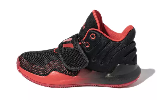 Баскетбольные кроссовки Deep Threat Kids PS Mid-top черные/красные Adidas