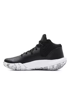 Баскетбольные кроссовки GS Jet '21 из кожи и текстиля Under Armour, черный