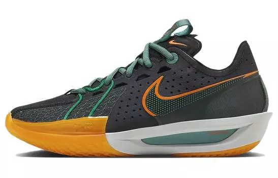 Баскетбольные кроссовки унисекс Nike Air Zoom GT Cut 3, Black/Orange/Green