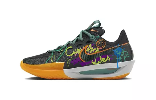 Баскетбольные кроссовки унисекс Nike Air Zoom GT Cut 3, Black/Orange/Green