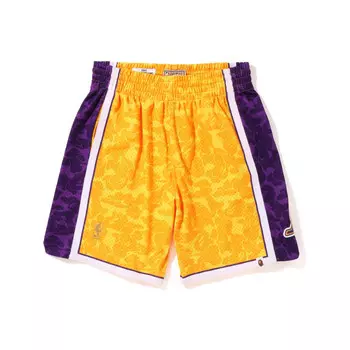 Баскетбольные шорты Bape X Mitchell & Ness для мужчин A Bathing Ape, желтый