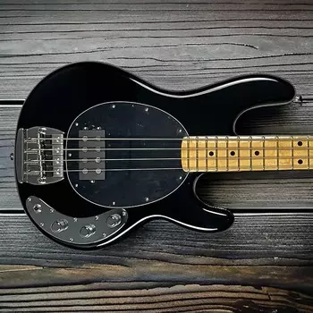 Басс гитара Ernie Ball Music Man StingRay 4 "70's Retro", Gloss Black / Maple