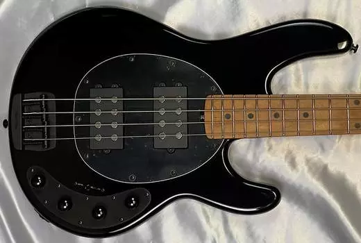 Басс гитара Ernie Ball Music Man StingRay 4 HH Special, Black Gloss / Roasted Maple