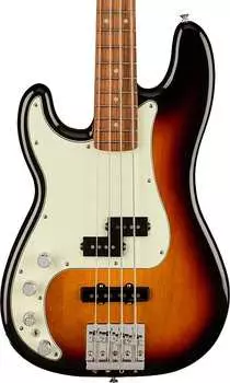 Басс гитара Fender Player Plus Precision Electric Bass. Left-Hand, Pau Ferro Fingerboard, 3-Color Sunburst