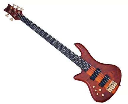 Басс гитара Schecter Stiletto Studio-5 5-String Left Handed Bass Guitar - Honey Satin