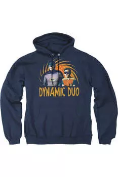 Batman Classic Tv Dynamic Adult Pull Over Hoodie / Толстовка с капюшоном Gildan, темно-синий