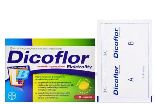 Bayer, Электролиты Дикофлор, 12 пакетиков