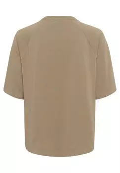 Базовая футболка AMANDA WITH V-NECK Kaffe, серый