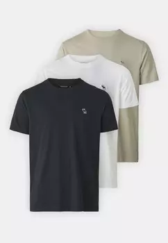 Базовая футболка CREW 3 PACK Abercrombie & Fitch, белый