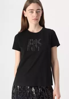 Базовая футболка HOTFIX GRID LOGO TEE DKNY, черный
