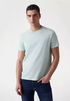Базовая футболка LOGOSTICKEREI Guess, светло-зеленый