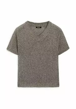 Базовая футболка Massimo Dutti, темно-коричневый