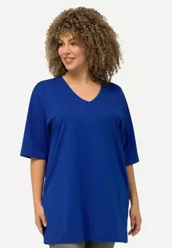 Базовая футболка PLUS SIZE RELAXED FIT V-NECK TEE Ulla Popken, синий