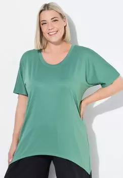 Базовая футболка QUICK DRYING POINTED HEM STRETCH FIT Ulla Popken, сине-зеленый