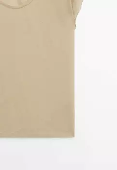 Базовая футболка SHORT SLEEVE BLEND Massimo Dutti, цвет Mottled Beige
