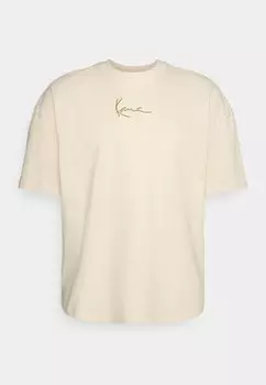 Базовая футболка SMALL SIGNATURE HEAVY TEE UNISEX Karl Kani, кремовый