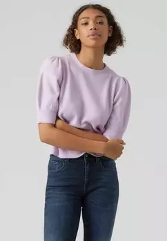 Базовая футболка VMDOFFY O NECK Vero Moda, сиреневый