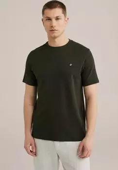 Базовая футболка WE Fashion, темно-зеленый
