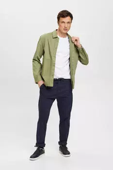 Базовая хлопковая футболка узкого кроя Esprit, белый