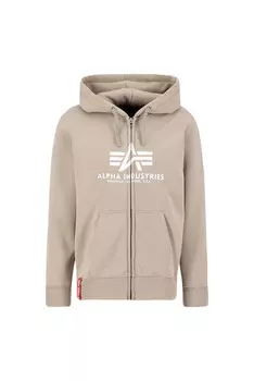 Базовая толстовка с капюшоном на молнии Alpha Industries, бежевый